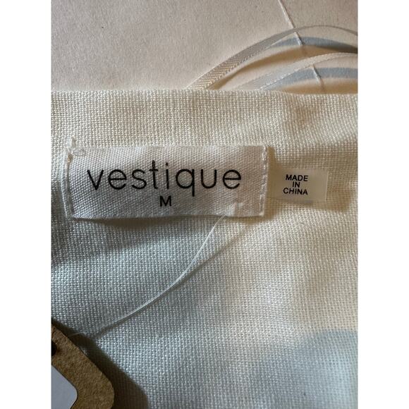 Vestique Women’s Size Medium Linen Half Moon Halter Top - Picture 5 of 5